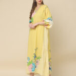 Floral Bliss Yellow Maxi Dress