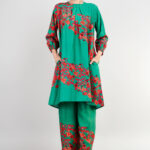 Green Floral Printed Kurta Set