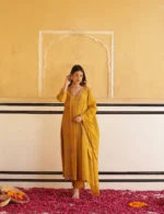 Blossom yellow Chanderi Suit set - Image 6
