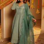 Green Shimmer Suit Set