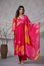 Crimson Pink Nyra suit set - Image 5