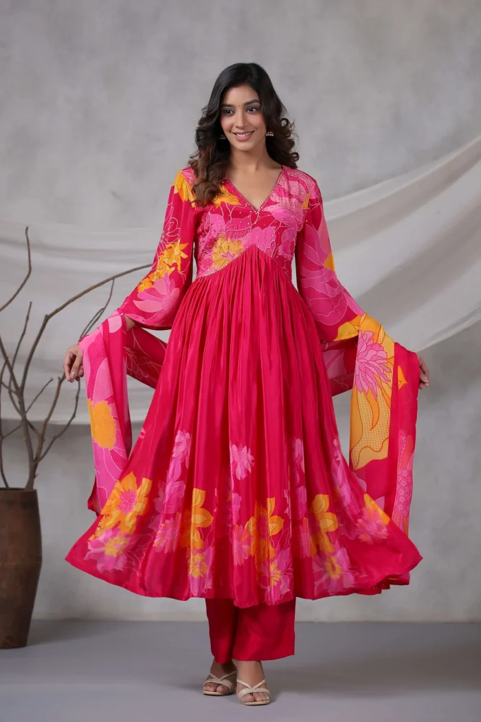 Crimson Pink Nyra suit set - Image 6