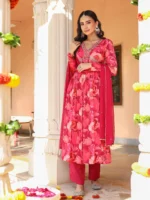 Shades Of Pink Chinnon Kurta Set - Image 8
