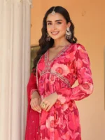 Shades Of Pink Chinnon Kurta Set - Image 5