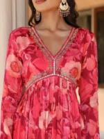 Shades Of Pink Chinnon Kurta Set - Image 6