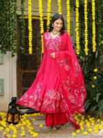 Fuschia pink Angrakha set - Image 6