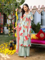 Nude Green printed suit set - Image 2
