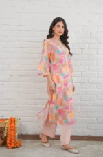 Flamingo Pink Kurta Set - Image 5