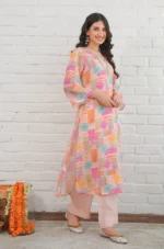 Flamingo Pink Kurta Set - Image 4