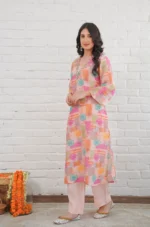 Flamingo Pink Kurta Set - Image 3
