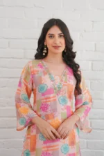 Flamingo Pink Kurta Set - Image 2
