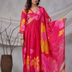 Crimson Pink Nyra suit set