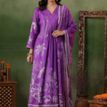 Grape Muslin Suit Set