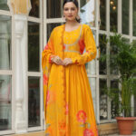 Yellow Anarkali suit set