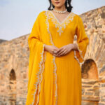 Sunshine Yellow Chinnon Kurta Set