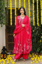 Fuschia pink Angrakha set