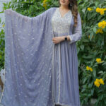 Gul Grey Anarkali Set