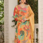 Yellow Printed Suit Set