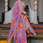 Purple Anarkali set
