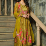 Mehandi Anarkali set